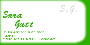 sara gutt business card